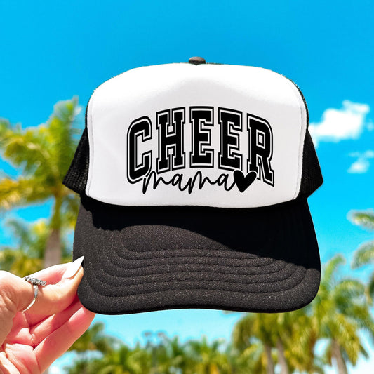 Cheer Mama Trucker Hat for Women Sporty Foam Front Classic 5 Panel Mesh Snapback