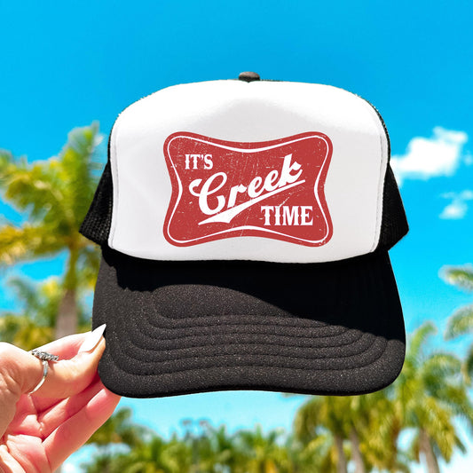 It's Creek Time Trucker Hat for Men & Women Foam Front Classic 5 Panel Mesh Snapback