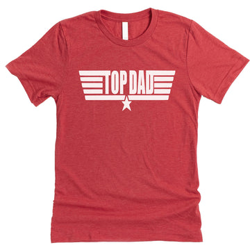 Top Dad Fun Dad Shirts for Men for Dad Gift and Father's Day T-Shirt Vintage Red Shirt Adult X-Large