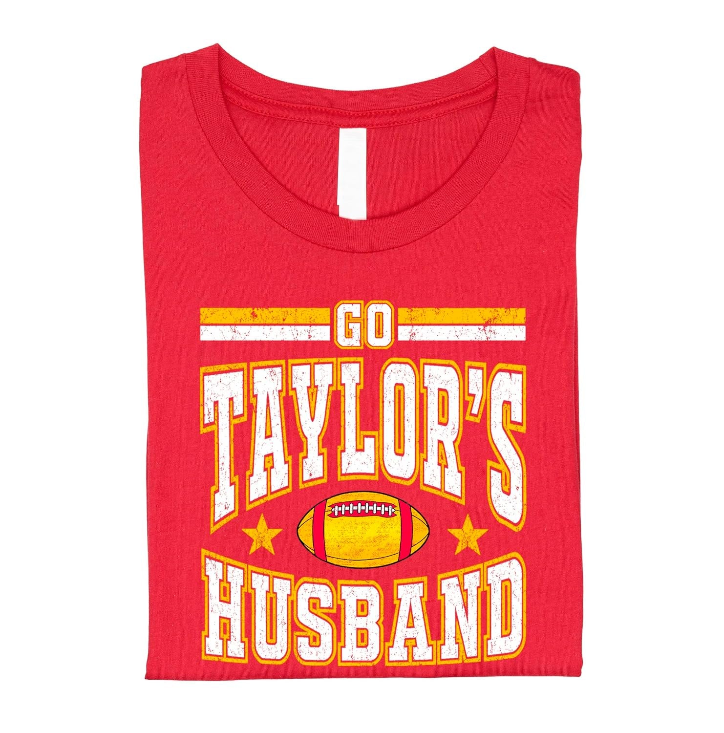 Girls' youth size Go Taylor's Husband vintage red football tee — funny viral sports fan shirt