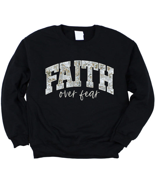 Faith Over Fear Graphic Pullover Sweatshirt