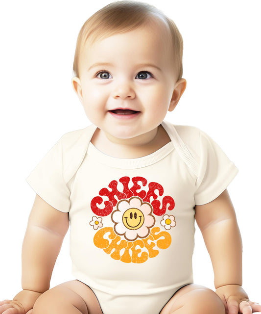 Groovy Daisy School Spirit Shirt for Chiefs Game Day Apparel for Adults and Kids Natural Shirt 4T