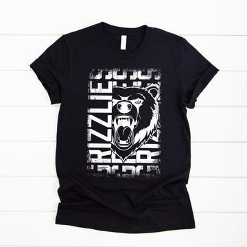 Grizzlies Mascot Unisex Vintage Graphic Tee for Teens & Adults