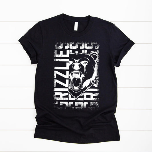 Grizzlies Mascot Unisex Vintage Graphic Tee for Teens & Adults