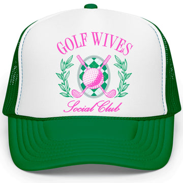 Golf Wives Social Club Women's Classic 5 Panel Mesh Snap Back Trucker Hat