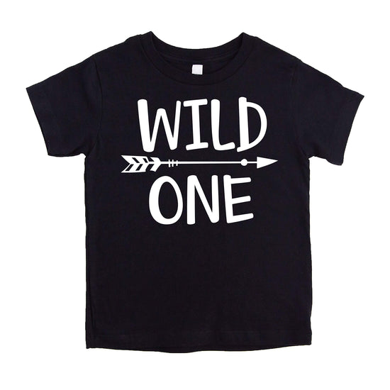 Wild One boys birthday shirt with arrow graphic and tribal styling