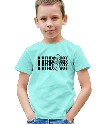 Birthday Boy Shirt for Youth and Toddler Boys Bold Dirtbike Themed Tee