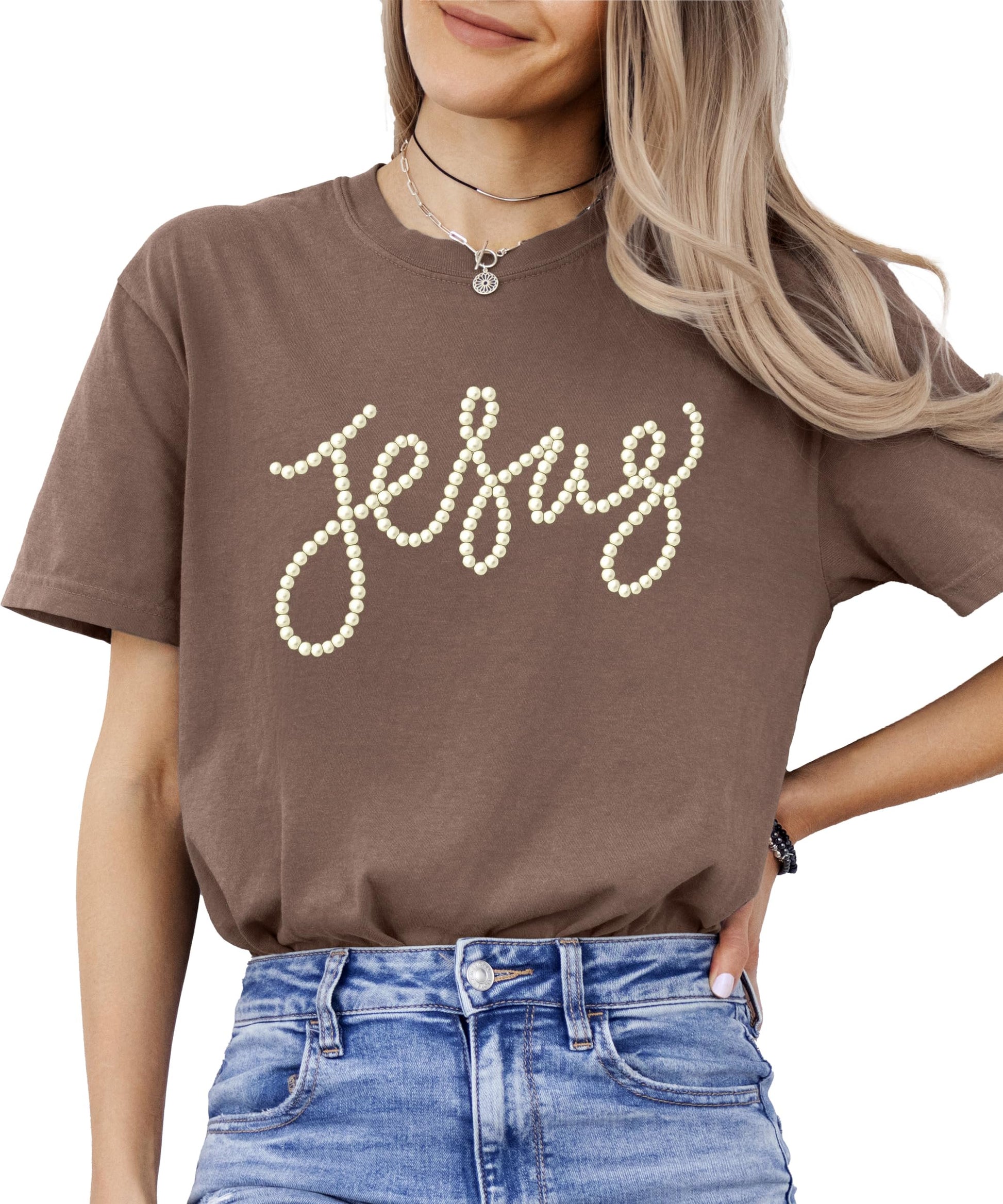 Back or detail view of seafoam Jesus faith tee for women