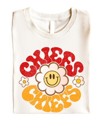 Groovy Daisy School Spirit Shirt for Chiefs Game Day Apparel for Adults and Kids