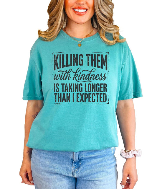 Sarcastic Kindness Shirt for Women Funny Snarky Quote Tee Cute Everyday Sassy Gift Comfort Colors