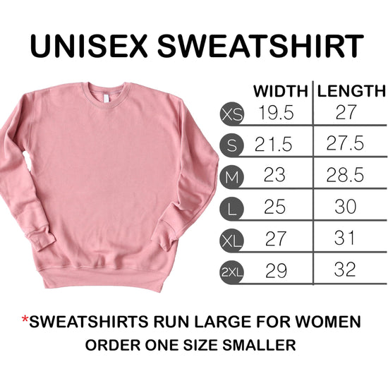 Side or detail view of Easter Vibes women's sweatshirt highlighting print quality and fit