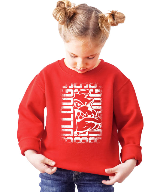 Bulldogs Mascot Unisex Sweatshirt for Adults, Teens, & Kids School Sports Team Pride Sweater