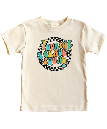 Olive Loves Apple 4th Grade Squad Lightning First Day of School T-Shirt Back to School 1st Day of School Outfit