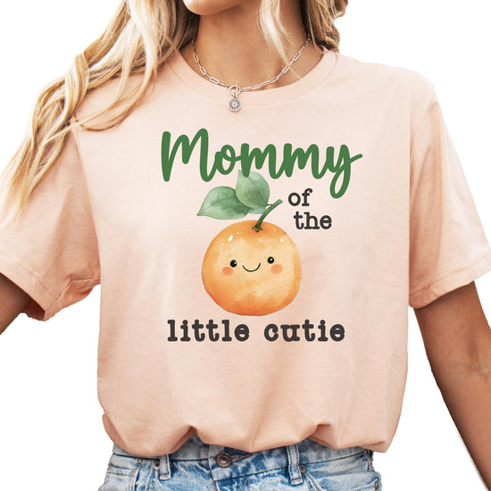 One Little Cutie orange theme first birthday snap bodysuit with citrus graphic print