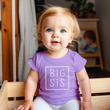 Big Sis Sibling Reveal Announcement Shirt for Baby & Toddler Girls