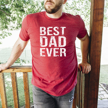 Back or alternate view of Best Dad Ever Father's Day graphic tee by Olive Loves Apple
