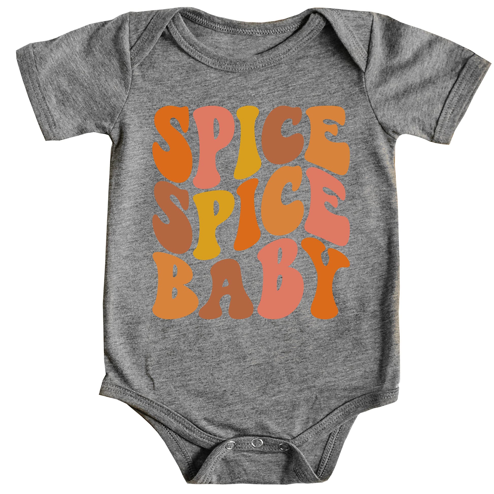 Spice Spice Baby kids shirt in vintage burgundy — fun fall Halloween graphic apparel