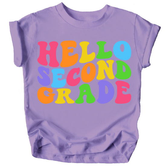 Hello 2nd Grade kids shirt styled for first day of school photo