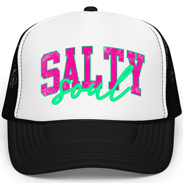 Salty Soul Trucker Hat for Women & Teens Summer Graphic Classic 5 Panel Mesh Foam Front Snap Back