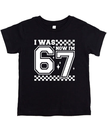 I Was 6 Now I'm 7 Birthday Shirt for Kids Unisex Party Tee