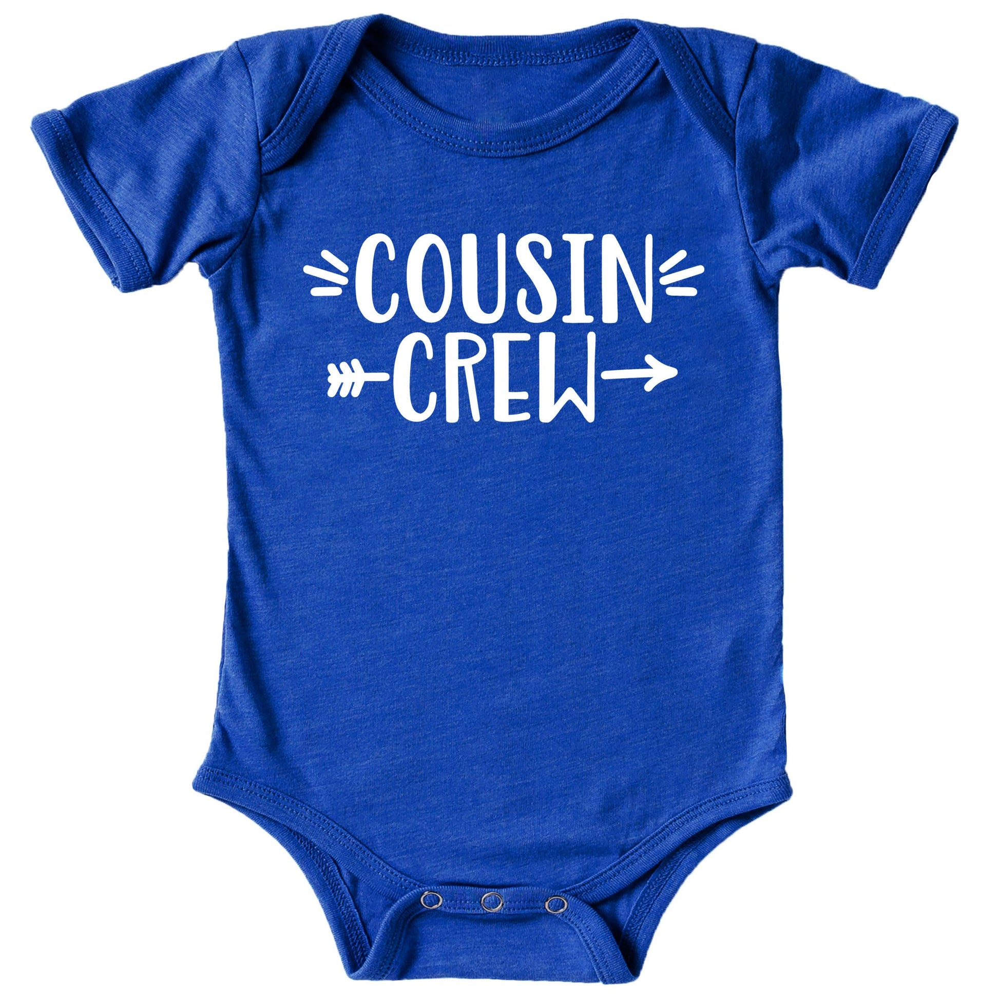 White Cousin Crew t-shirt for toddler with matching typography design