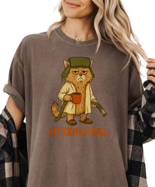 Litter's Full Funny Christmas Cat Unisex Graphic Tee