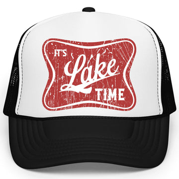 It's Lake Time Summer Classic 5 Panel Foam Front Mesh Snap Back Trucker Hat