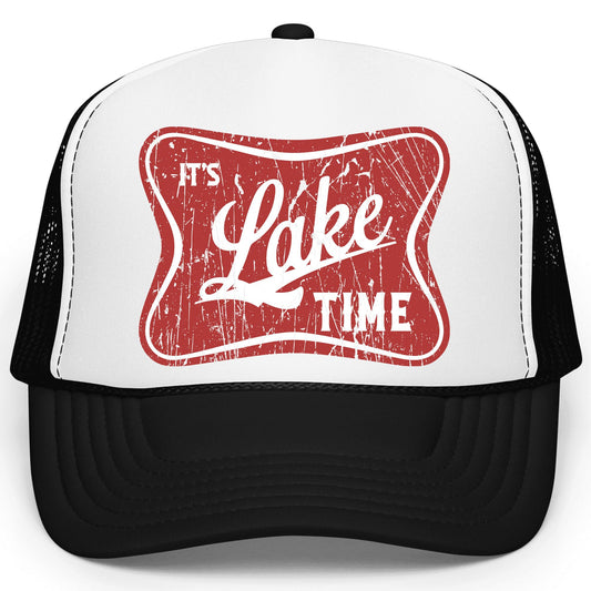 It's Lake Time Summer Classic 5 Panel Foam Front Mesh Snap Back Trucker Hat