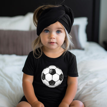 Faux Glitter Soccer Ball Tee for Girls | Girly Soccer Shirt