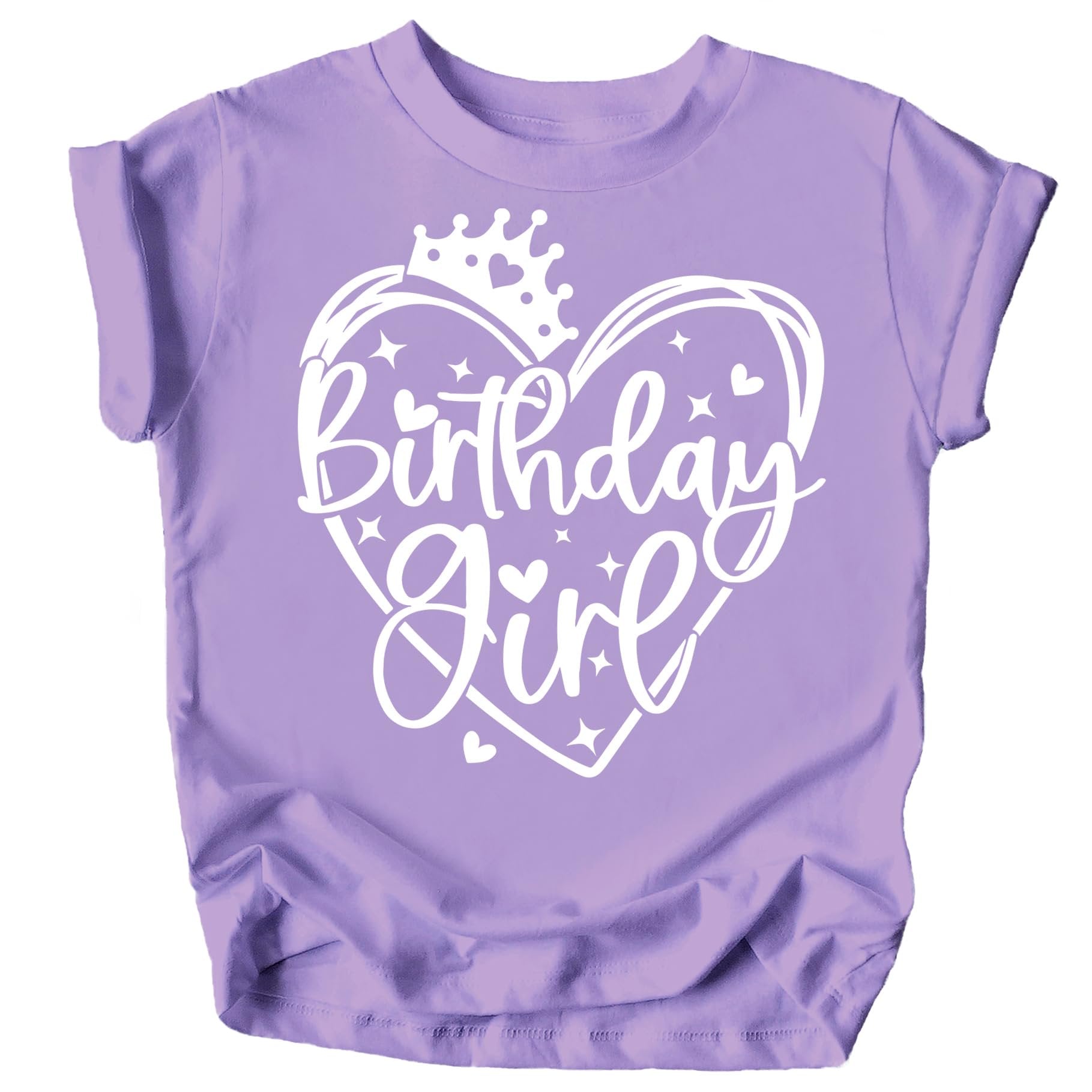Girls purple birthday shirt with princess crown graphic by Olive Loves Apple