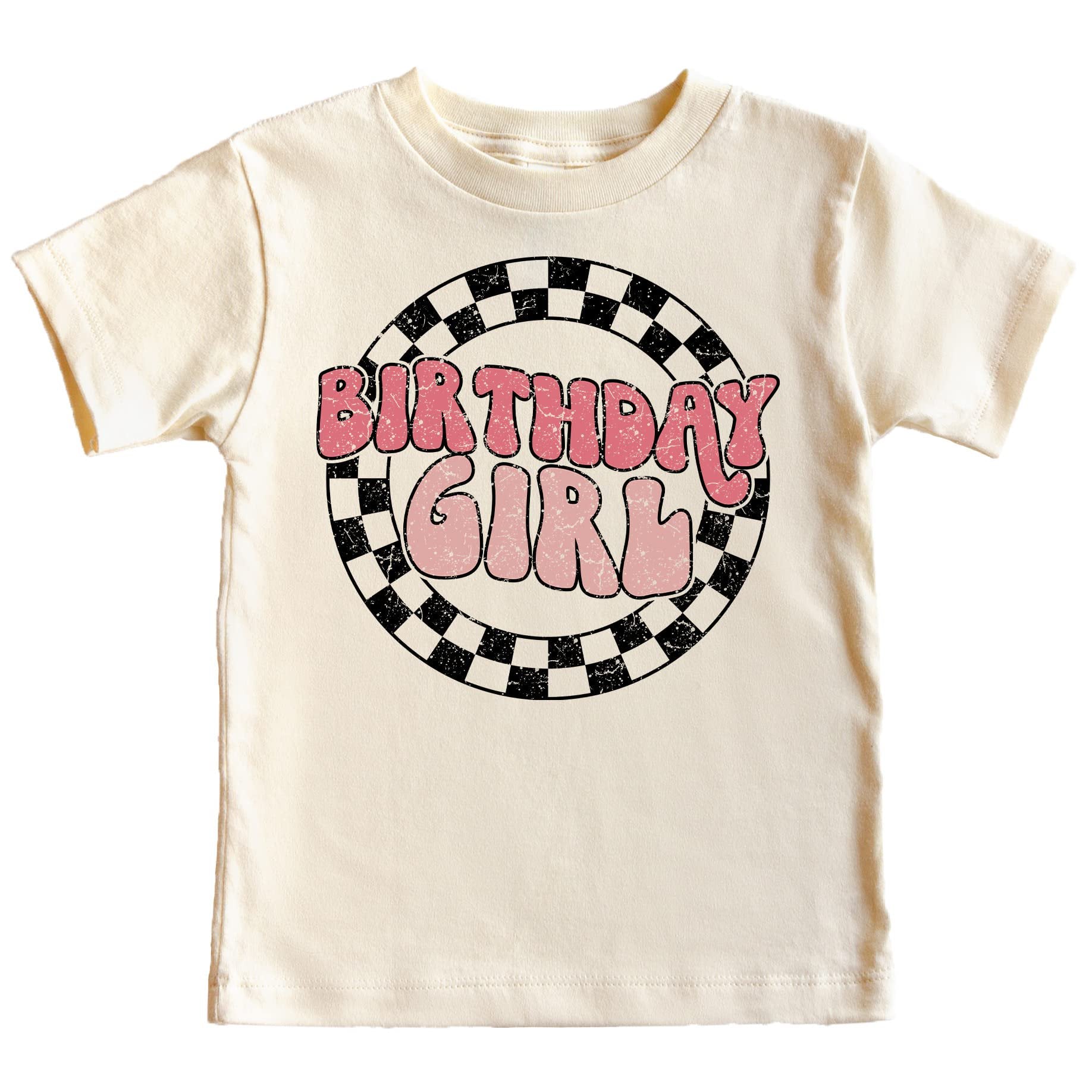 Family matching birthday outfits laid flat showing multiple sizes and styles