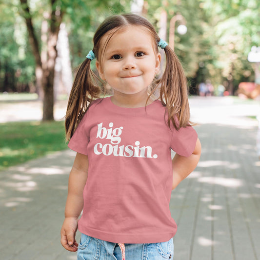 Product details and fabric information for Bold Big Cousin kids tee