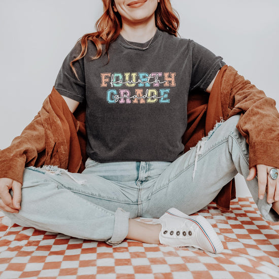 Fourth Grade graphic tee side or alternate view, ideal teacher appreciation gift