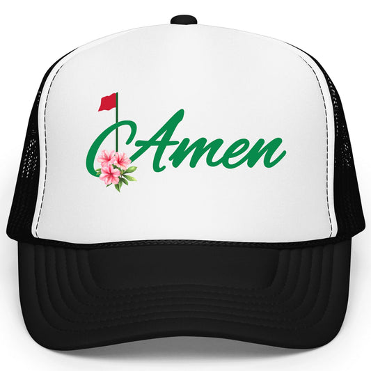 Amen Golf Trucker Hat for Women Sporty Golfer Foam Front Classic 5 Panel Mesh Snapback