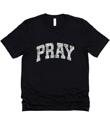 Camo Pray Unisex Shirt for Adults, Teens & Kids - Christian Faith Inspirational Matching Family Tee