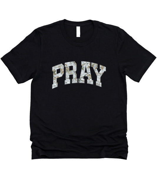 Camo Pray Unisex Shirt for Adults, Teens & Kids - Christian Faith Inspirational Matching Family Tee