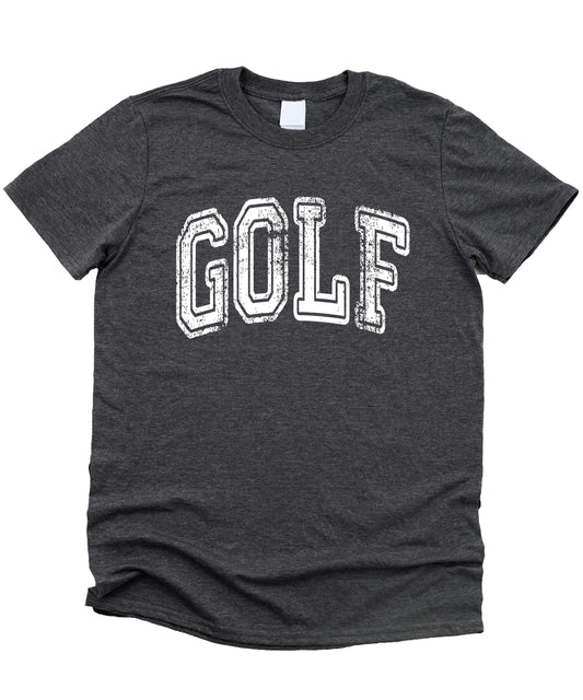 Distressed Vintage Golf Graphic Tee for Men & Women