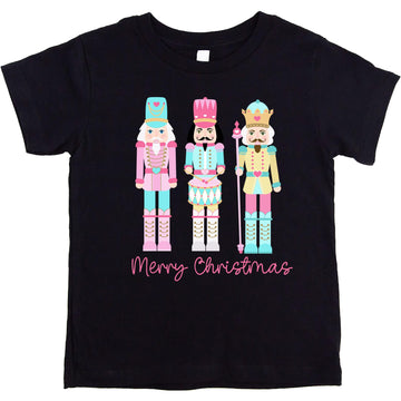 Pastel Nutcracker Shirt for Adult and Kids Cute Girly Christmas Tee for Christmas Season Black Shirt Youth Medium