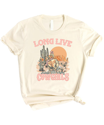 Long Live Western Shirt for Women Teens and Girls Western Style Desert Cowgirl Tee