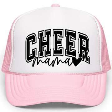 Cheer Mama Trucker Hat for Women Sporty Foam Front Classic 5 Panel Mesh Snapback