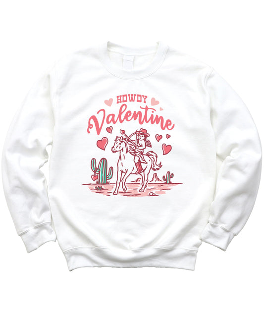 Howdy Valentine Western Valentine's Day Sweatshirt for Galentine's Day