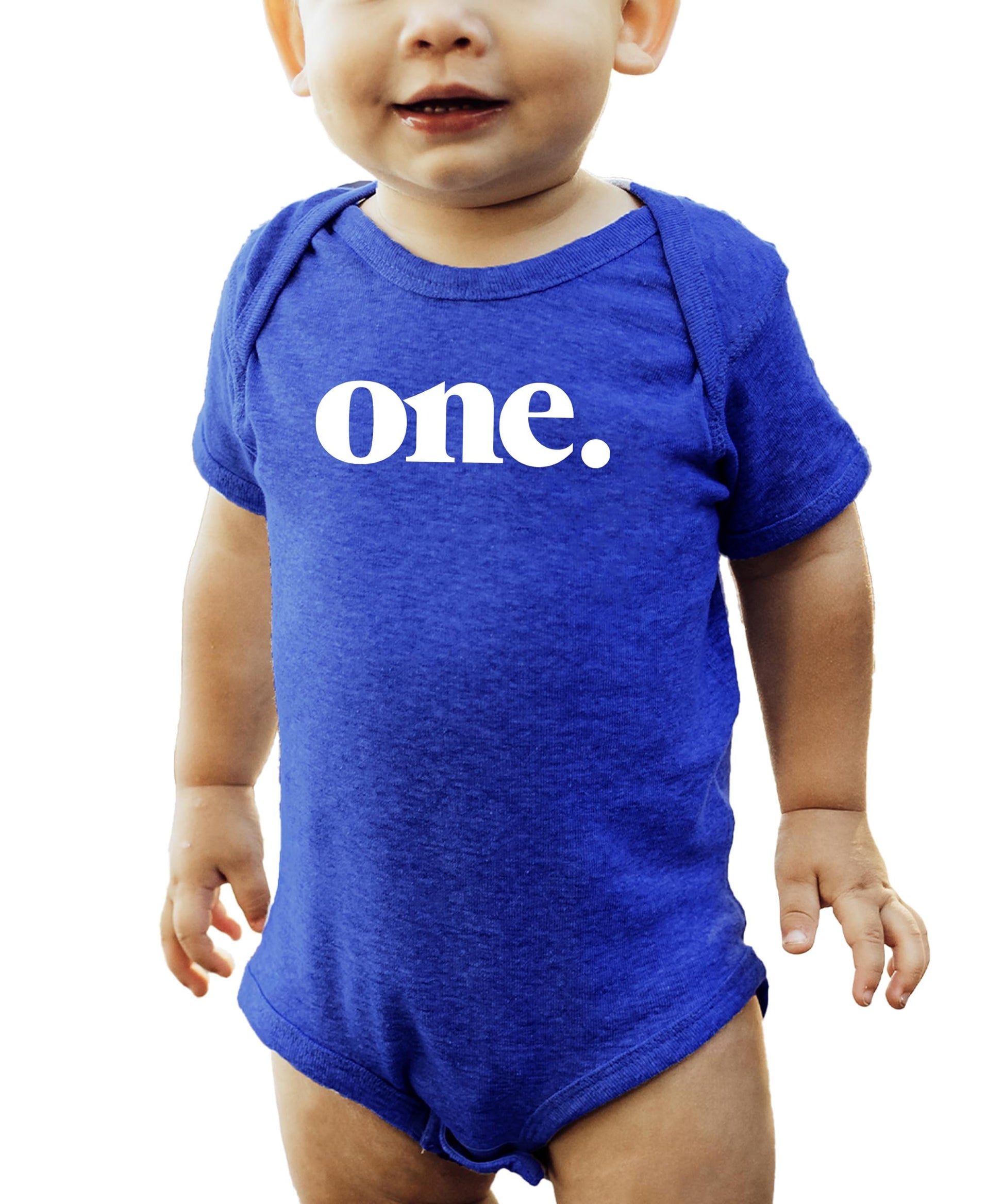 Olive Loves Apple Bold One birthday bodysuit styled as a first birthday outfit for baby boy or girl