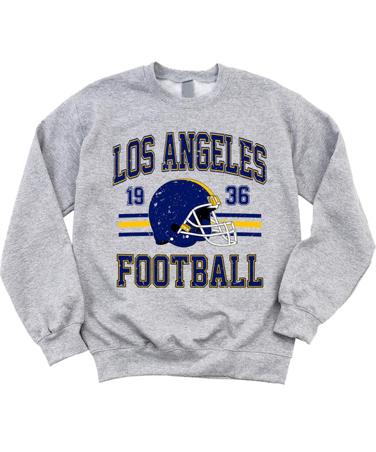 Vintage Los Angeles 1936 Football Sweatshirt for Men Women and Kids Distressed Game Day Pullover