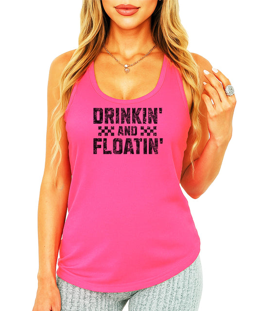 Olive Loves Apple Drinkin' and Floatin' Tank Top for Women Sleeveless Summer Graphic Tank
