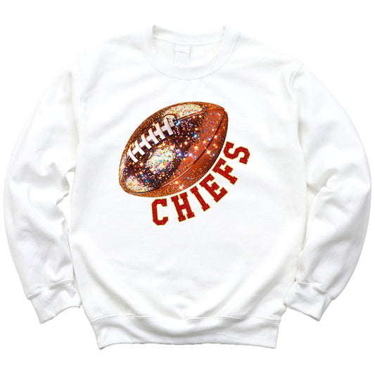 Trendy Faux Glitter Football Sweatshirt for Women Trendy Missouri Team Football Pullover