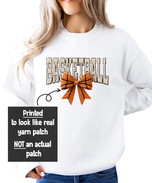 Basketball Coquette Bow Sweatshirt for Women