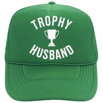 Funny Trophy Husband Graphic Trucker Hat for Men Classic 5 Panel Mesh Snapback