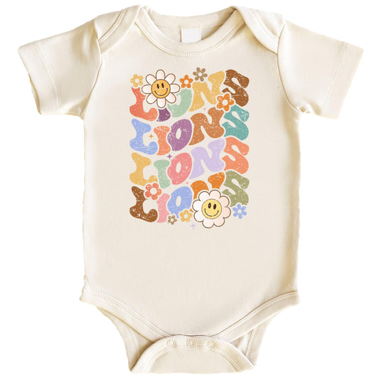 Groovy Lions School Spirit Shirt for Game Day Apparel for Adults and Kids