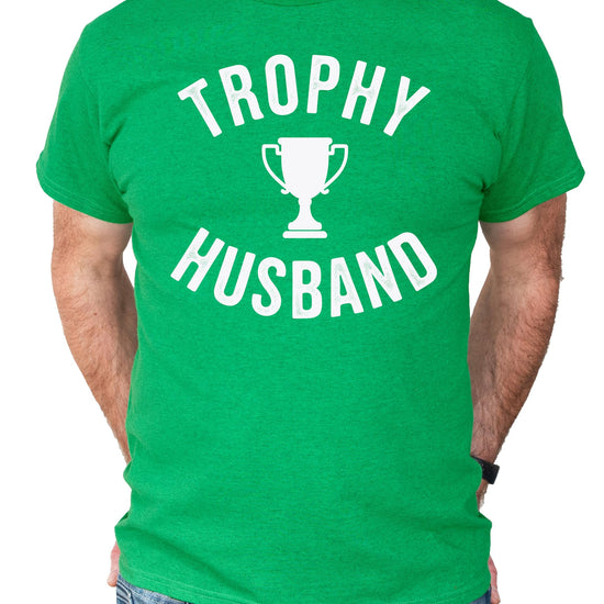 Trophy Husband men's tee shirt front view showing bold graphic design