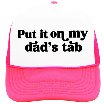 Put it on My Dad's Tab Adjustable Cap for Women and Teens Funny Quote Hat for Daughter